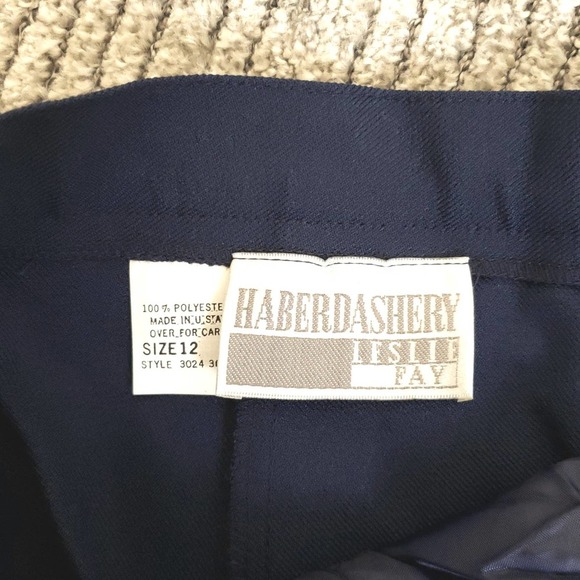 Haberdashery Leslie Fay Navy Vintage Pants size 12 - Picture 5 of 7